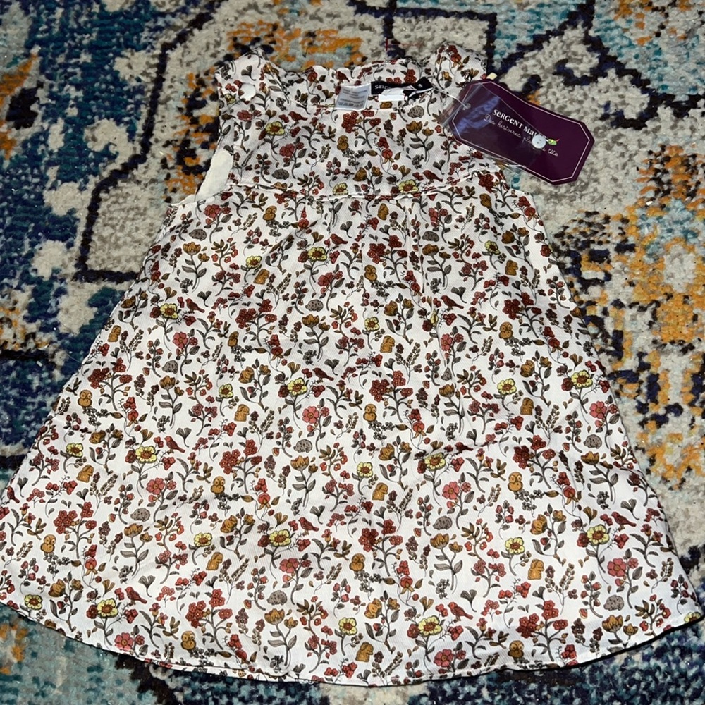 Sergent Major provincial floral tank style dress 6 months NWT
